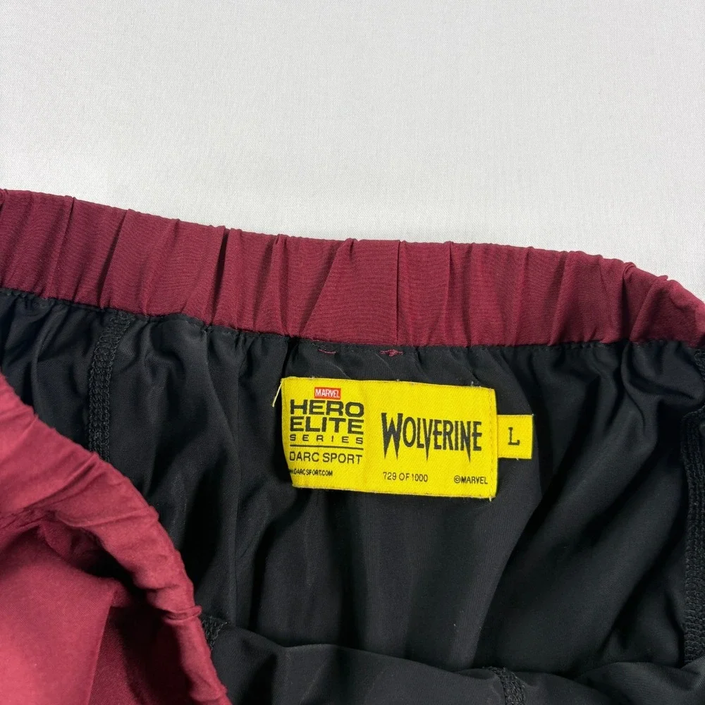 Darc Sport Wolverine Shorts Mens Large Red Marvel Hero Elite Athletic Lined